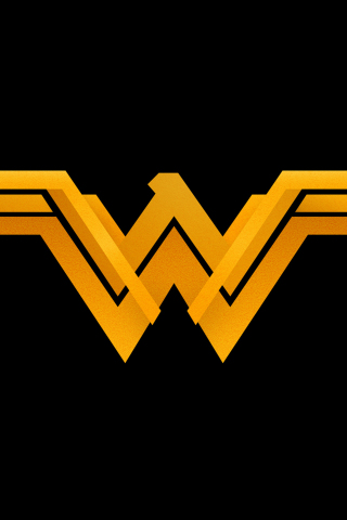 Minimal, Wonder Woman, logo, 240x320 wallpaper