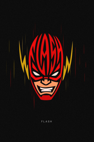 Flash, superhero, minimal, 240x320 wallpaper