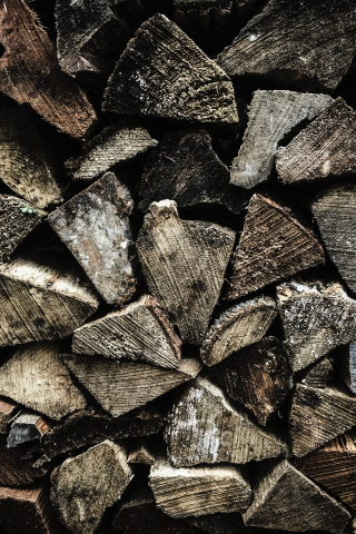 Firewood, texture, wooden log, 240x320 wallpaper