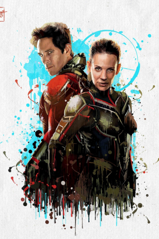 Artwork, Ant-man and the Wasp, movie, superhero team, 240x320 wallpaper