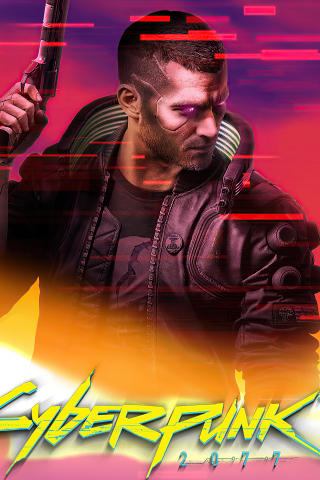 Download wallpaper 240x320 2020 game, fan art, poster, cyberpunk 2077 ...