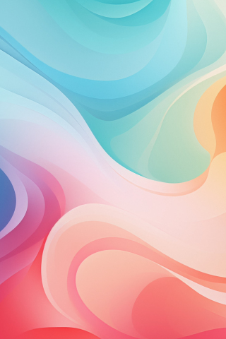 Art abstract, colorful, waves, 320x480 wallpaper