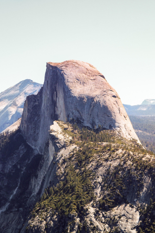 Half Dome, Yosemite valley, national park, nature, 240x320 wallpaper