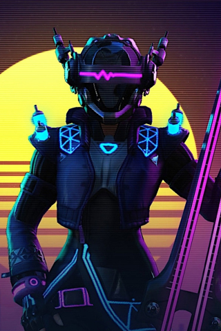 Girl warrior, armour suit, Cyberpunk, digital art, 240x320 wallpaper