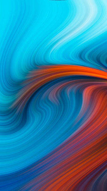 Blue orange swirl, pattern, abstraction, 360x640 wallpaper