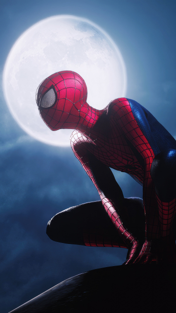 Marvel's spider-man: Remastered, moon shot, 360x640 wallpaper