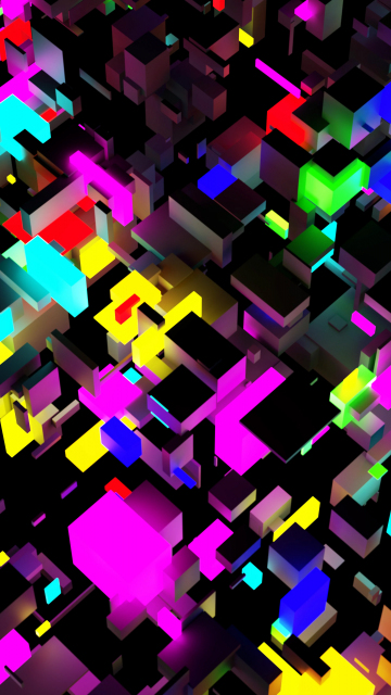 Geometry in motion, vibrant shapes, abstract, 360x640 wallpaper