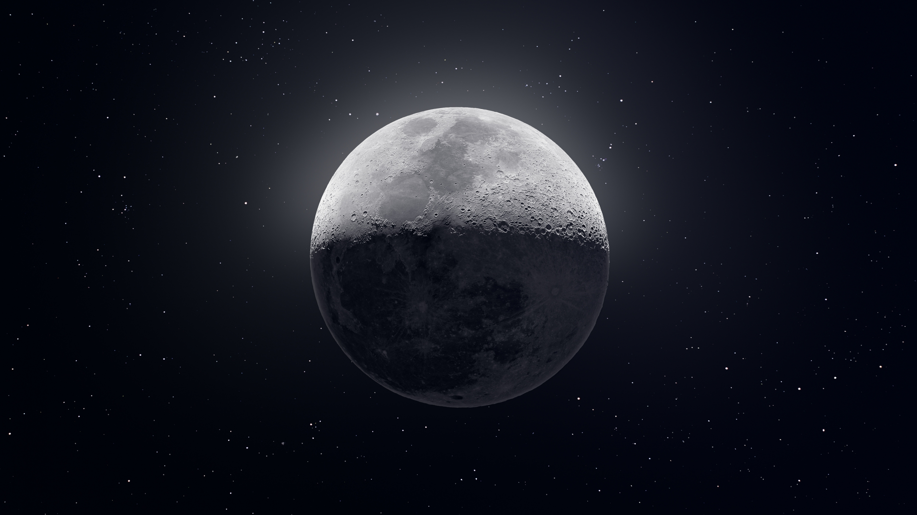 Download 3840x2160 moon, space, art 4k wallpaper, uhd wallpaper, 16:9