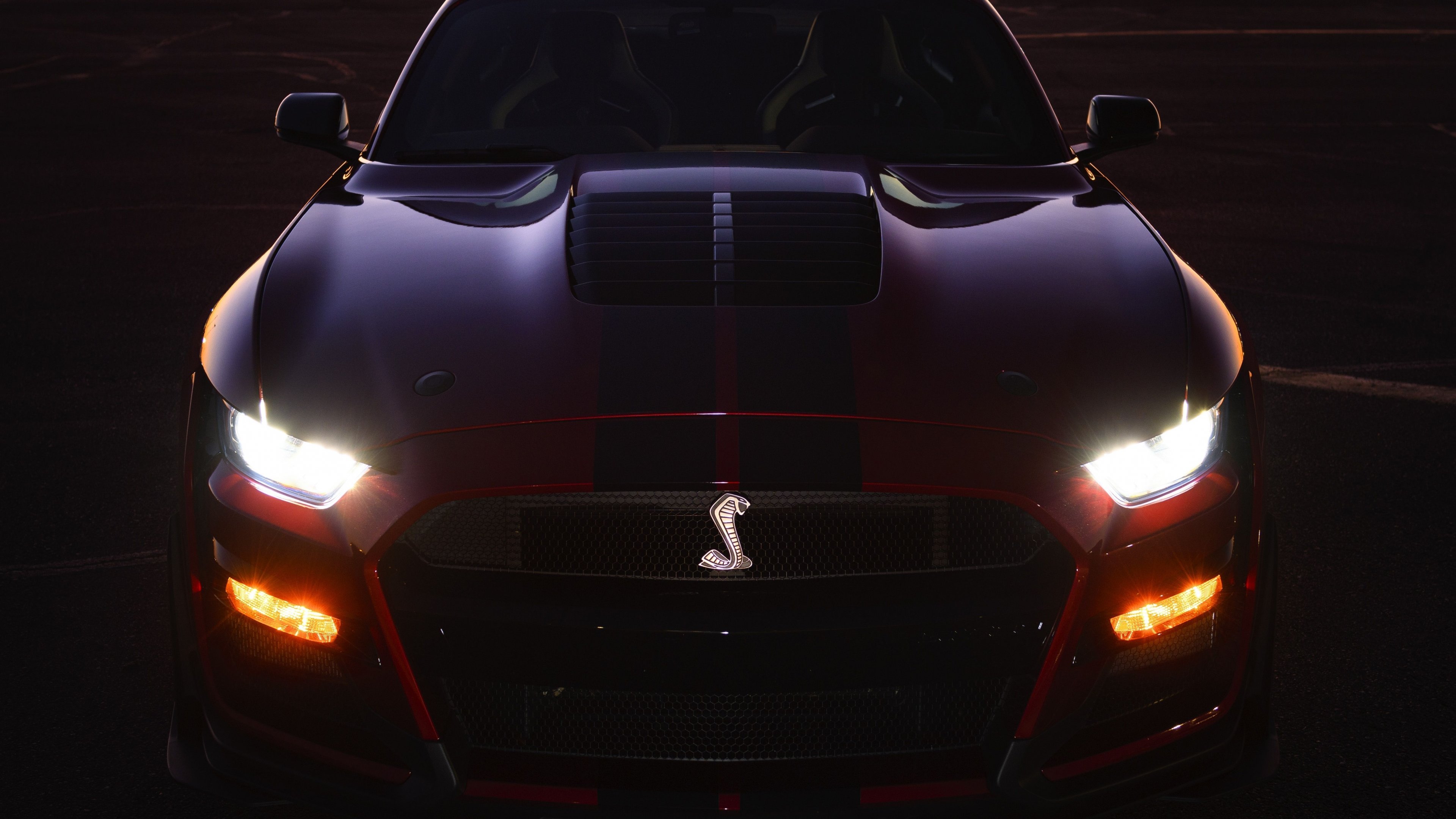 Download wallpaper 3840x2160 2020 car, ford mustang shelby gt500, dark,  muscle car 4k wallpaper, uhd wallpaper, 16:9 widescreen 3840x2160 hd  background, 26400