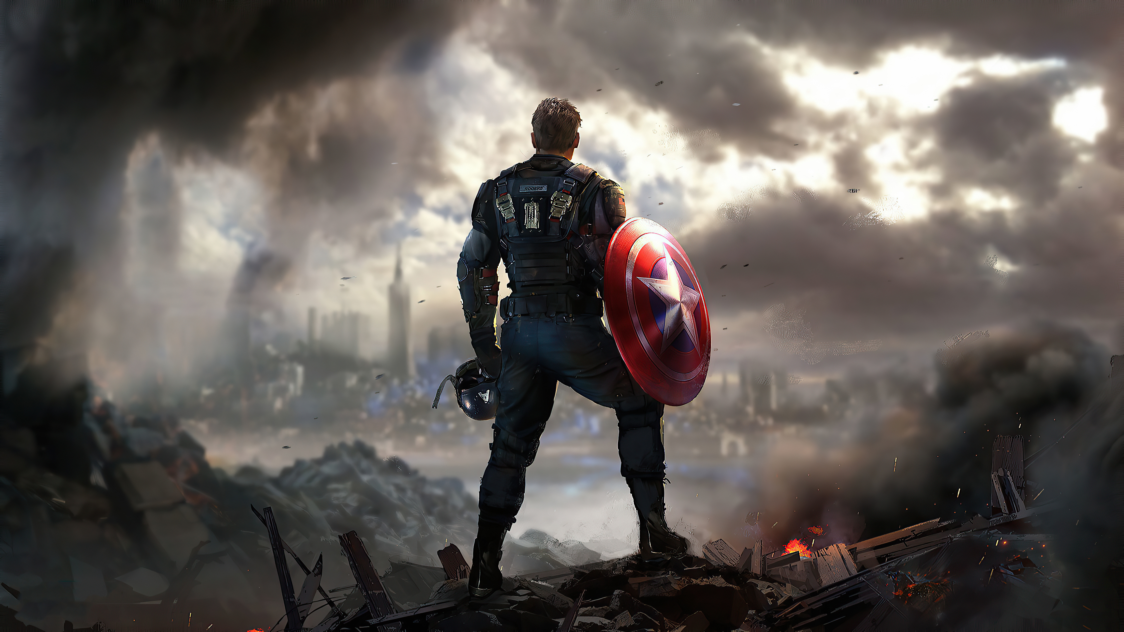 Download wallpaper 3840x2160 captain america, marvel's avengers, first avenger  4k wallpaper, uhd wallpaper, 16:9 widescreen 3840x2160 hd background, 25946