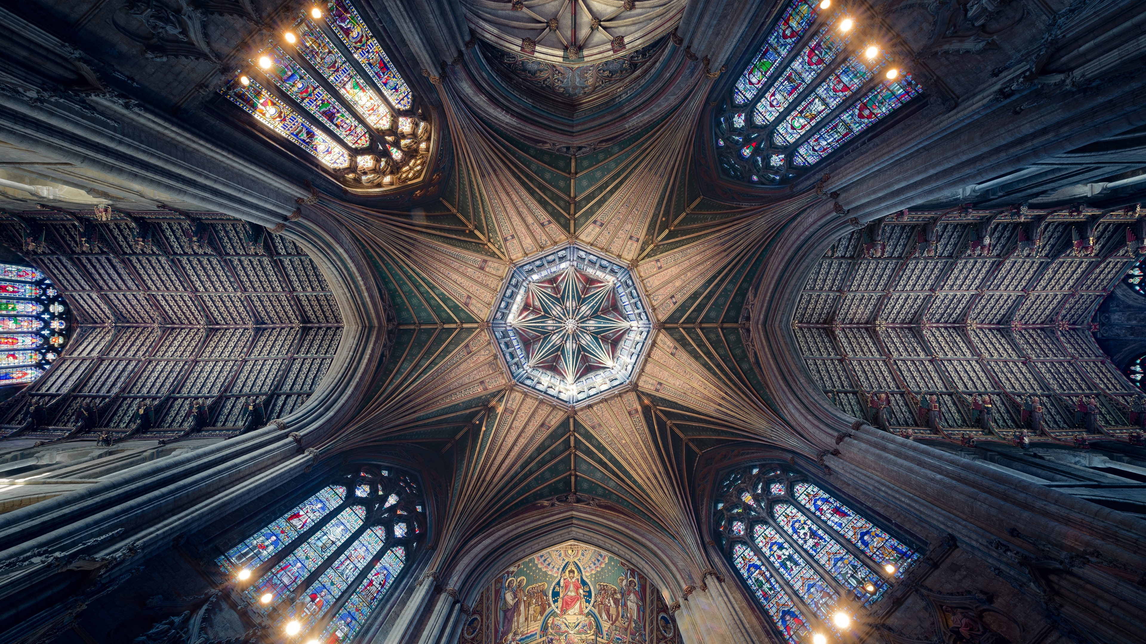 Download 3840x2160 ceiling, cathedral, symmetrical interior