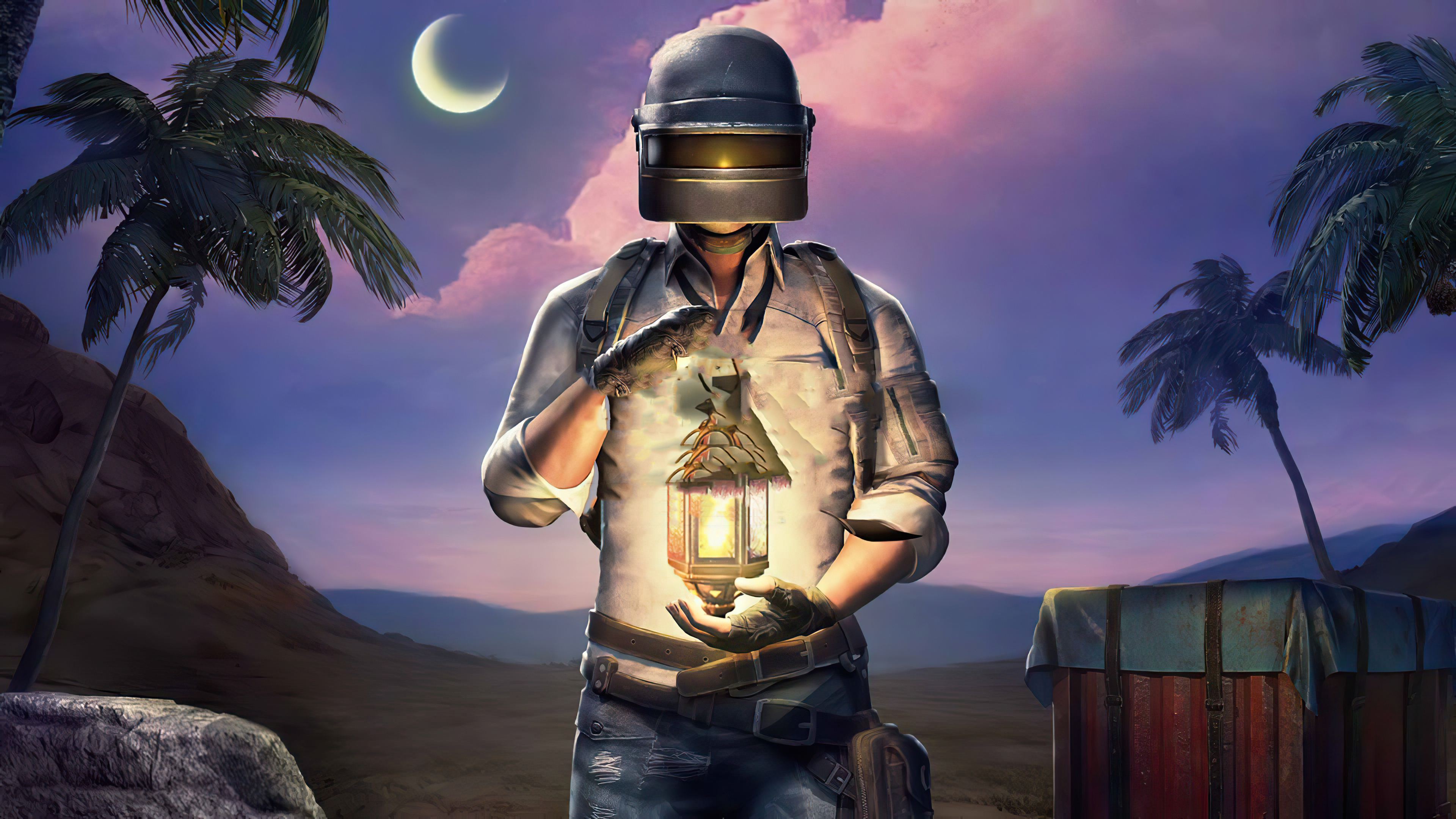 Download wallpaper 3840x2160 helmet guy with lantern, pubg, 2020 4k  wallpaper, uhd wallpaper, 16:9 widescreen 3840x2160 hd background, 24848