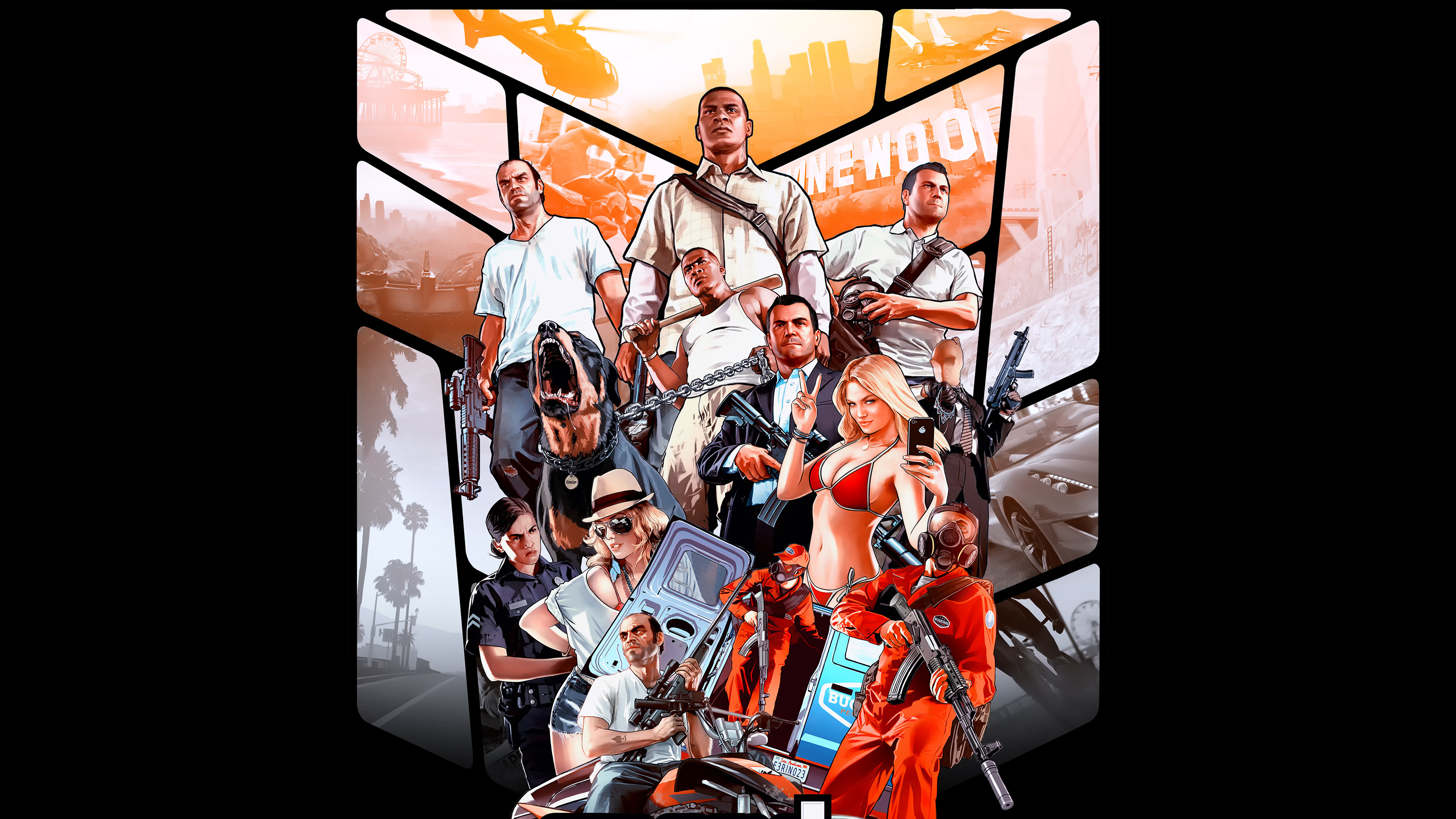 Download 3840x2160 Wallpaper Grand Theft Auto V Poster