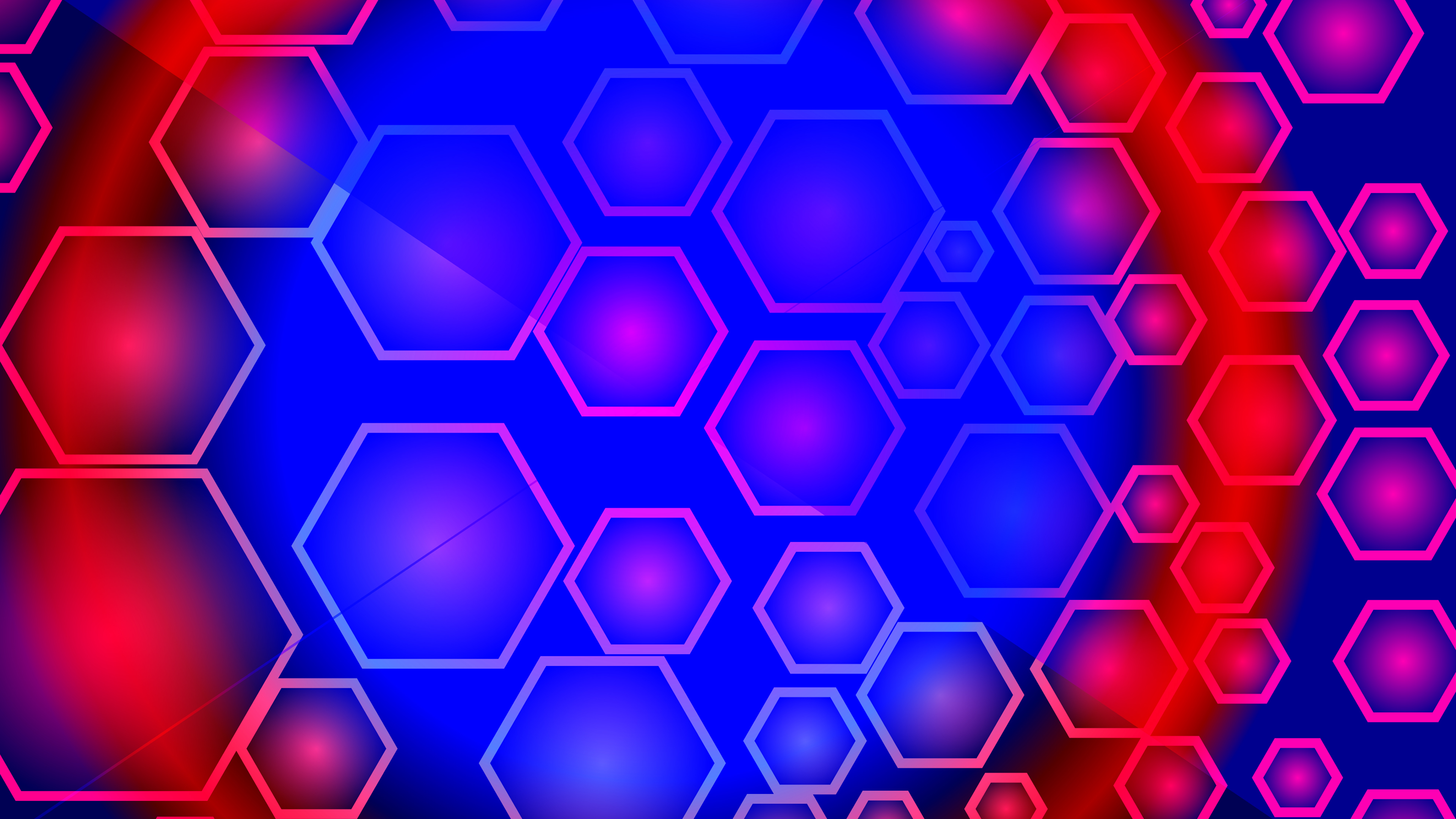 Download wallpaper 3840x2160 abstract, red-blue hexagon 4k wallpaper, uhd  wallpaper, 16:9 widescreen 3840x2160 hd background, 26476