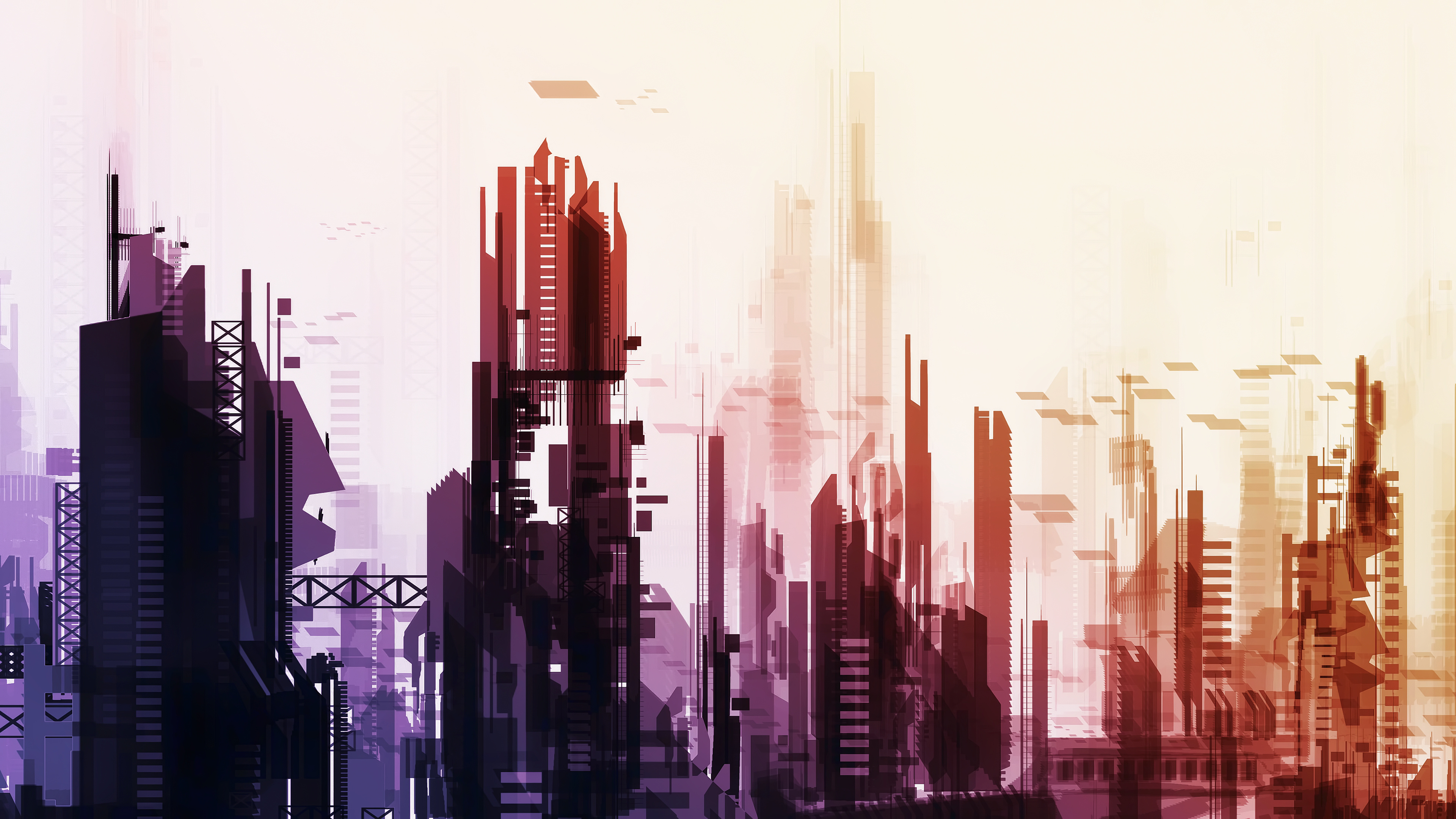 3840x2160] Minimalist City (8k link in comments) : r/wallpapers