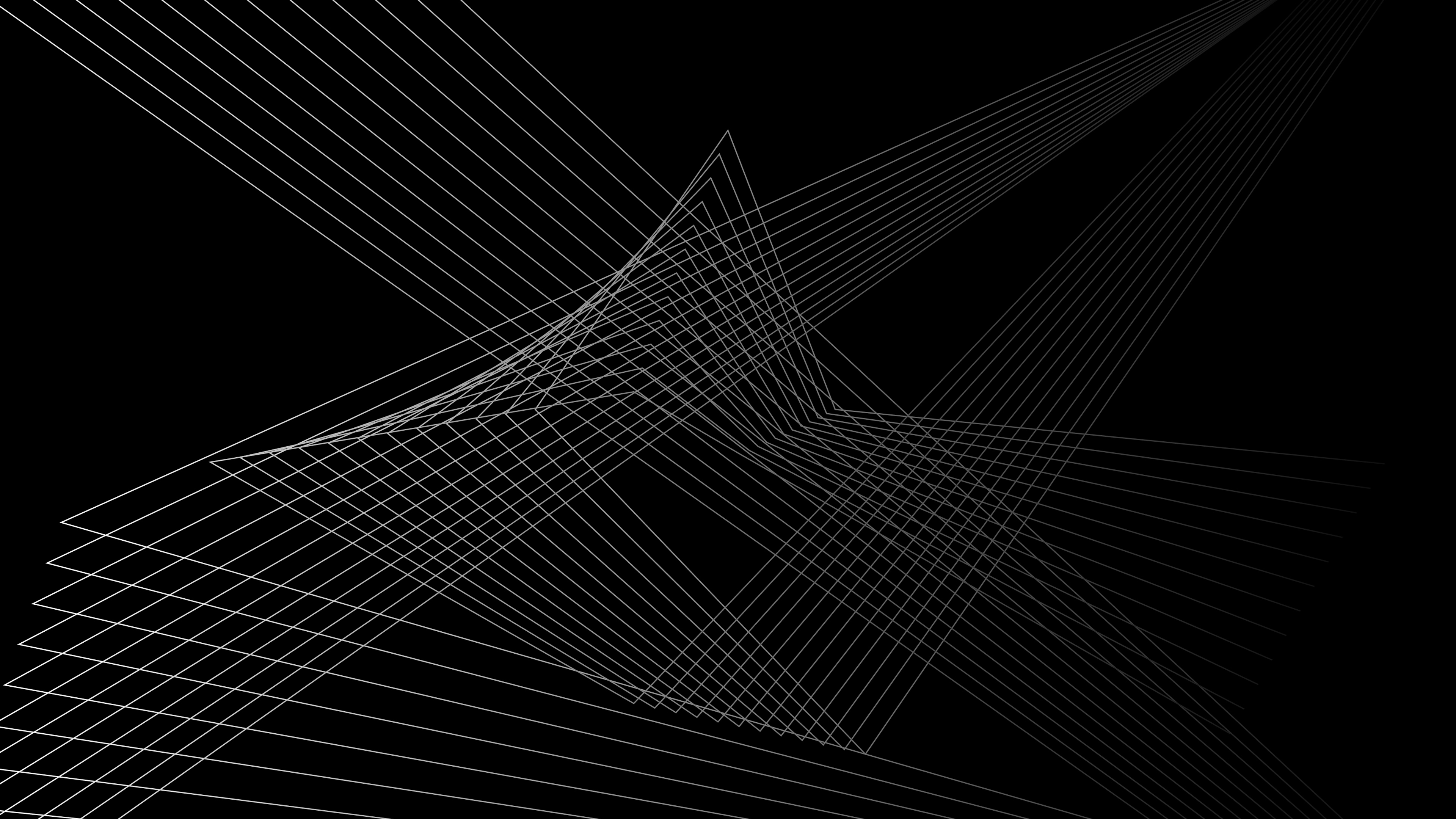 Download 3840x2160 white geometry shapes, lines, dark 4k wallpaper, uhd