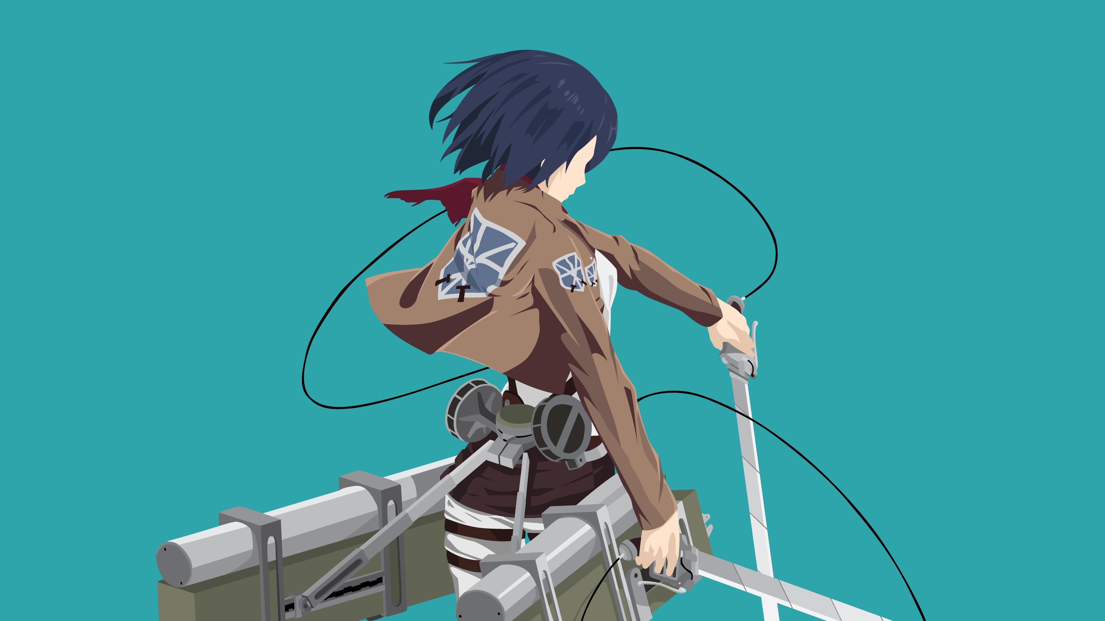 Download 3840x2160 Wallpaper Anime Girl Mikasa Ackerman Minimal 4k Uhd 16 9 Widescreen 3840x2160 Hd Image Background 4075