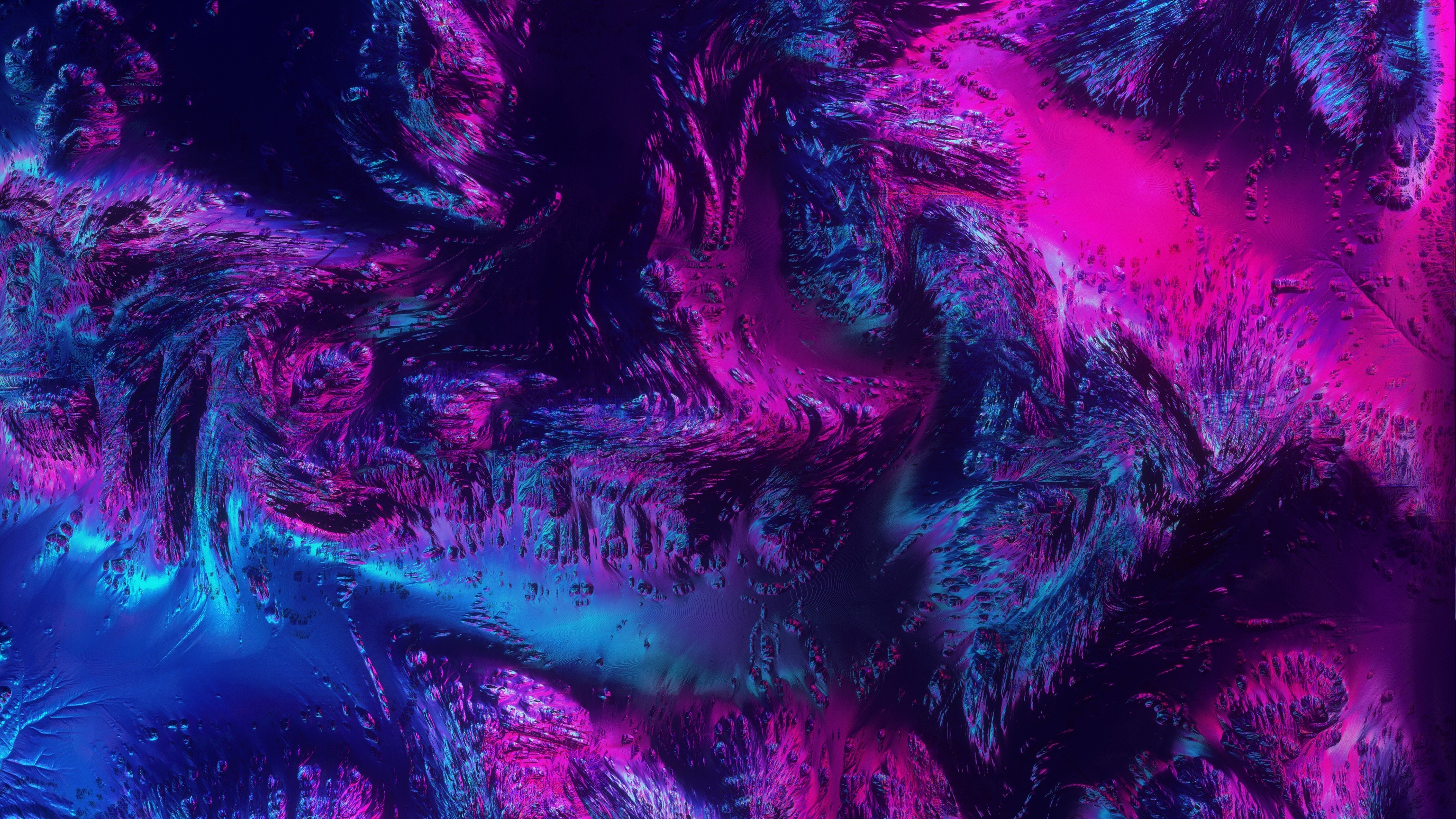 Download 3840x2160 wallpaper neon texture abstract dark 