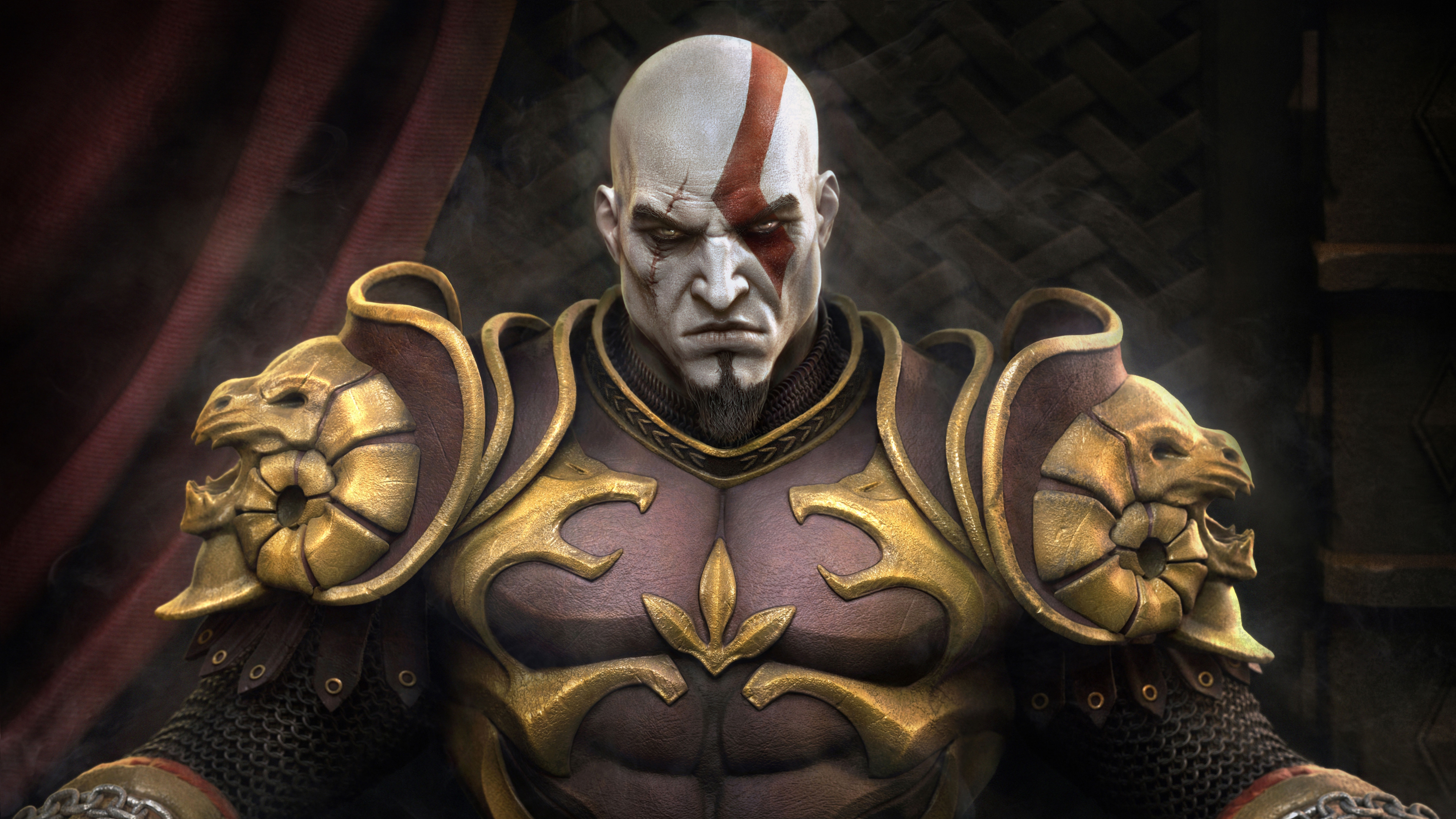 Với Kratos Throne Wallpaper, bạn sẽ được chiêm ngưỡng đội vương giả của vị thần chiến tranh này. Vòng qua vị trí của người chiến thắng tất cả, hình ảnh này thật sự là một tác phẩm nghệ thuật đích thực. Ngồi trên ngai vàng với vẻ đầy uy lực, Kratos sẽ khiến bạn cảm thấy như mình đang ở giữa một thế giới của quyền lực và truyền thống.