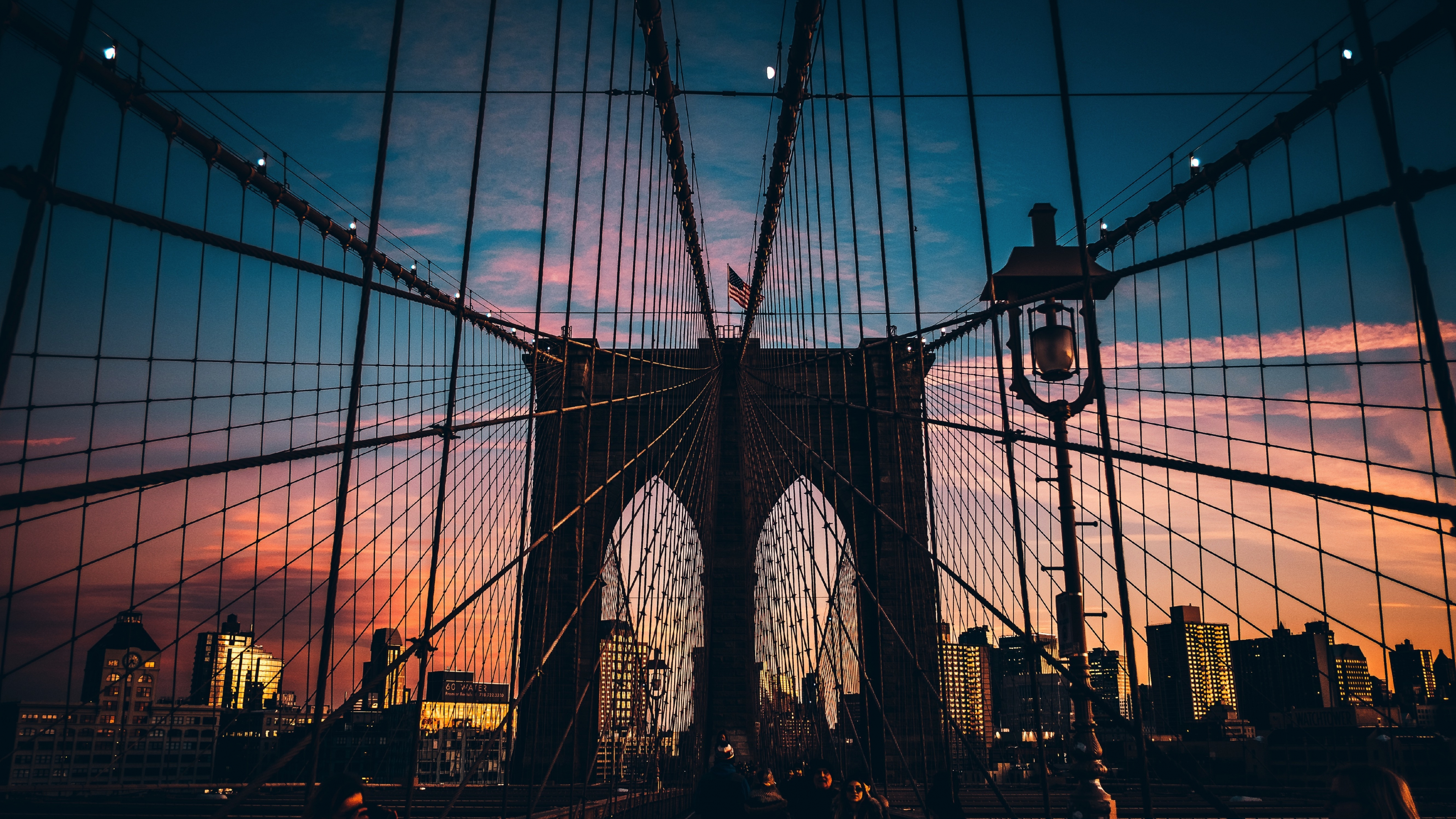 Download 3840x2160 Wallpaper Suspension Bridge Architecture Brooklyn
