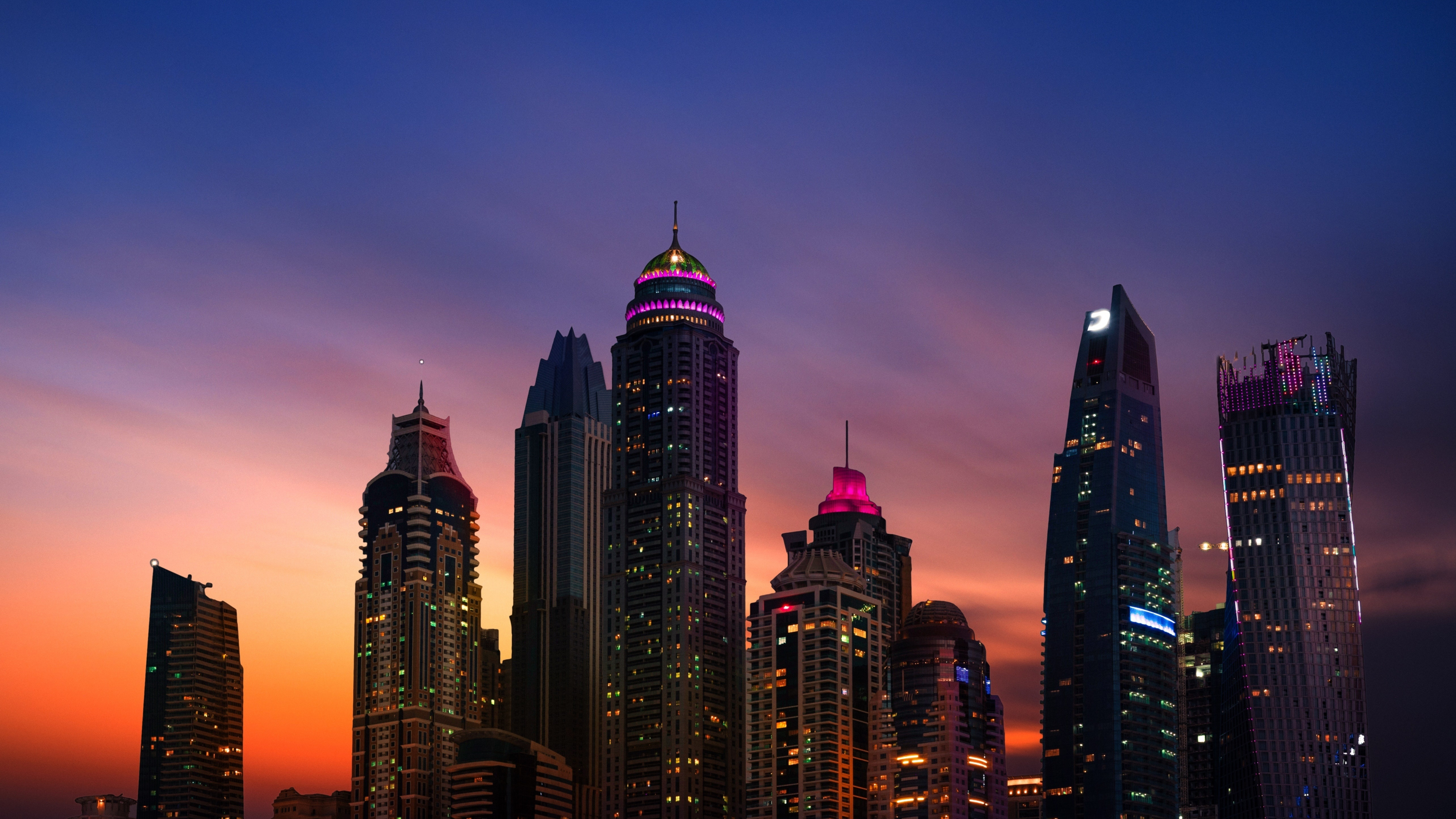 Download 3840x2160 Wallpaper Skyscrapers High Towers Dubai City 4k Uhd 16 9 Widescreen 3840x2160 Hd Image Background