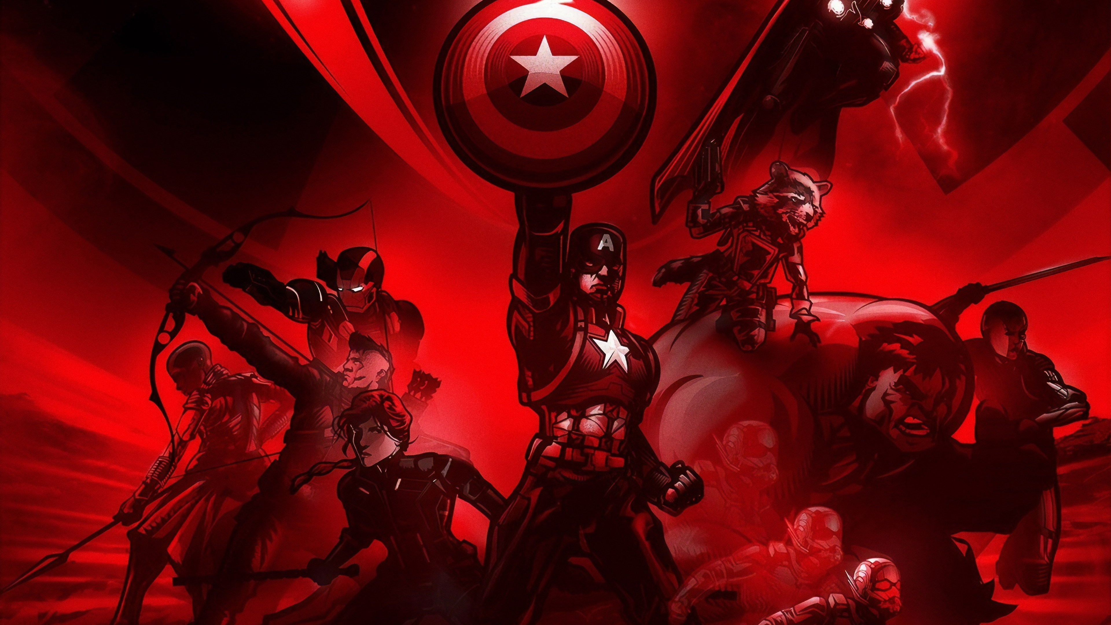 Download wallpaper 3840x2160 avengers: endgame, marvel superheroes, red 4k  wallpaper, uhd wallpaper, 16:9 widescreen 3840x2160 hd background, 21523