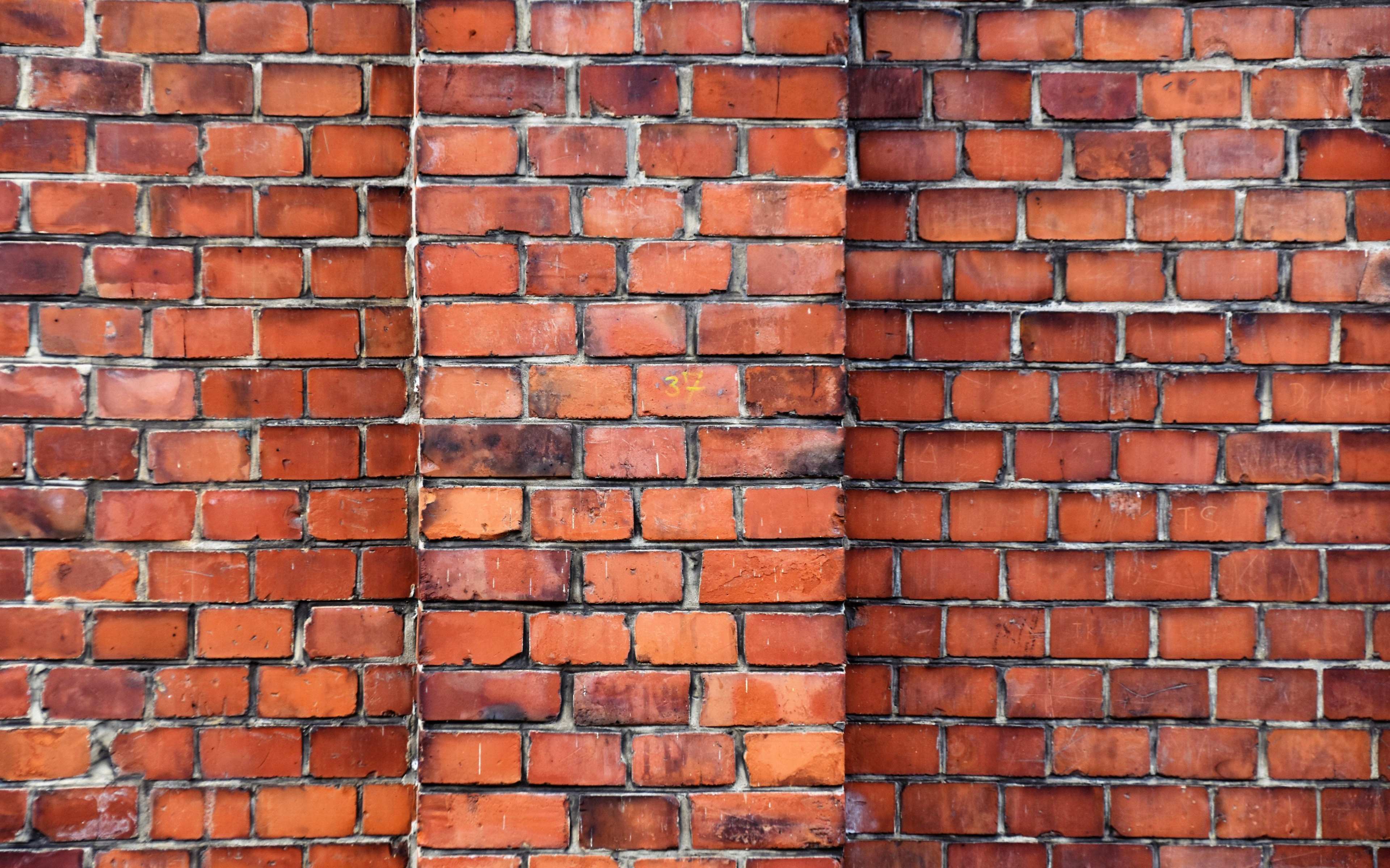 Download 3840x2400 wallpaper brick wall texture  4k 