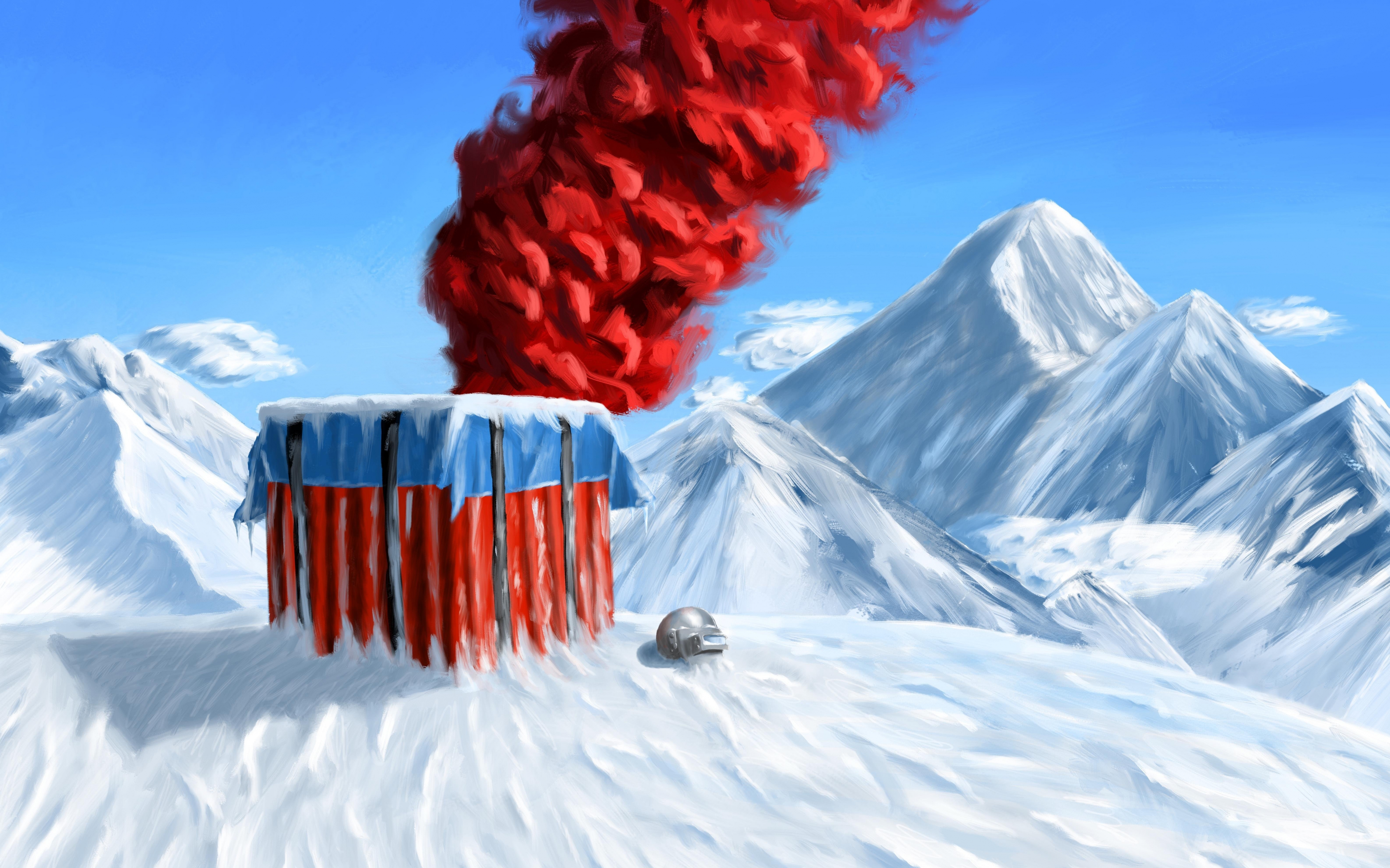 Download 3840x2400 wallpaper  pubg  winter mountains 