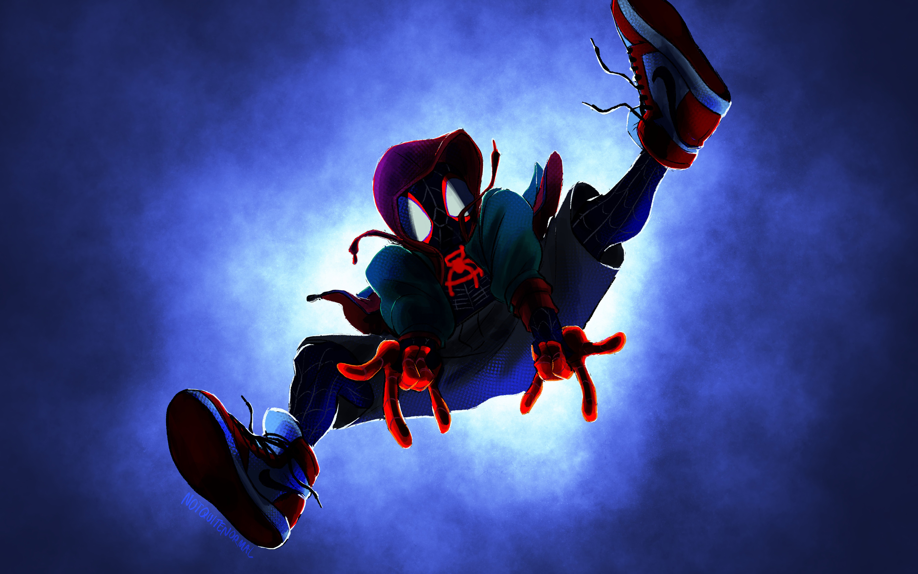 spider man into the spider verse no expectations graffiti wallpaper