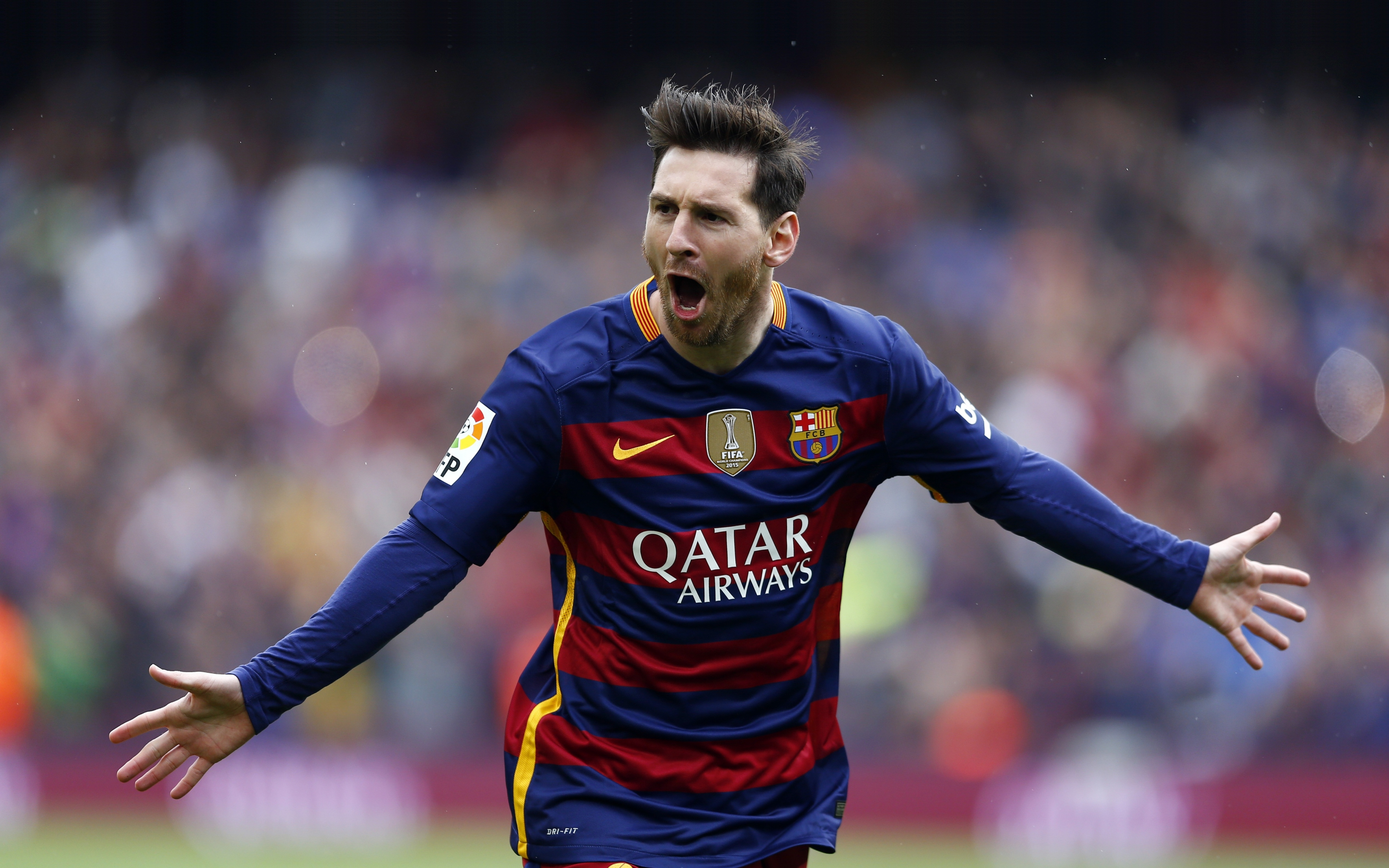 Download 3840x2400 Wallpaper Lionel Messi Goal Celebrity