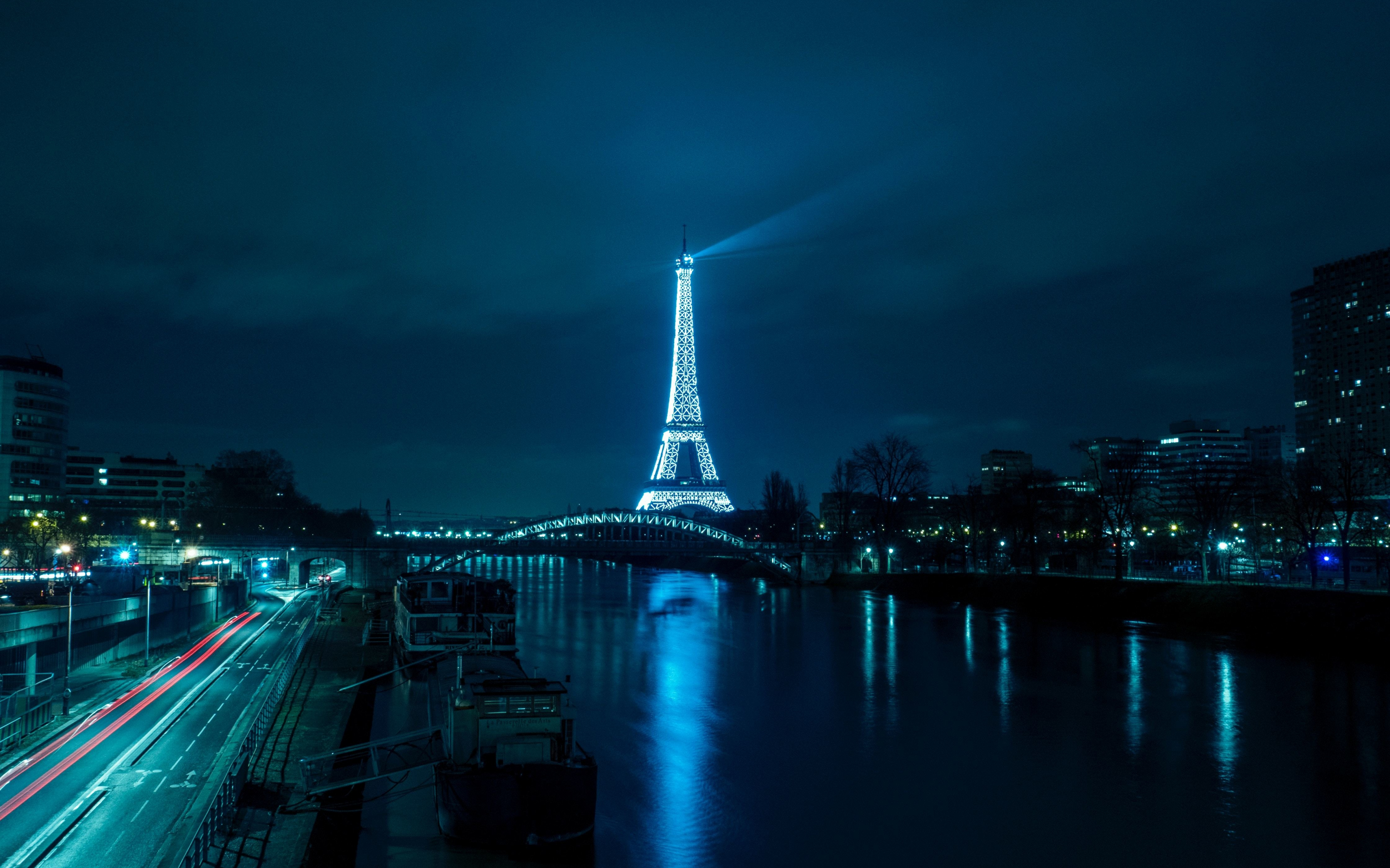 Download 3840x2400 Paris Eiffel Tower Night City 4k Wallpaper 4k
