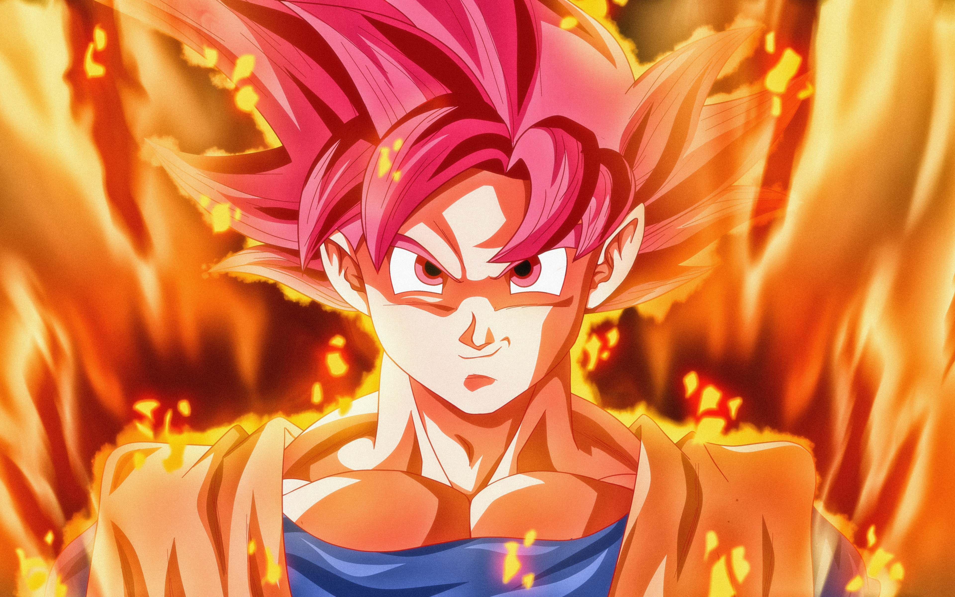 Download 3840x2400 Wallpaper Super Saiyan God Goku Dragon