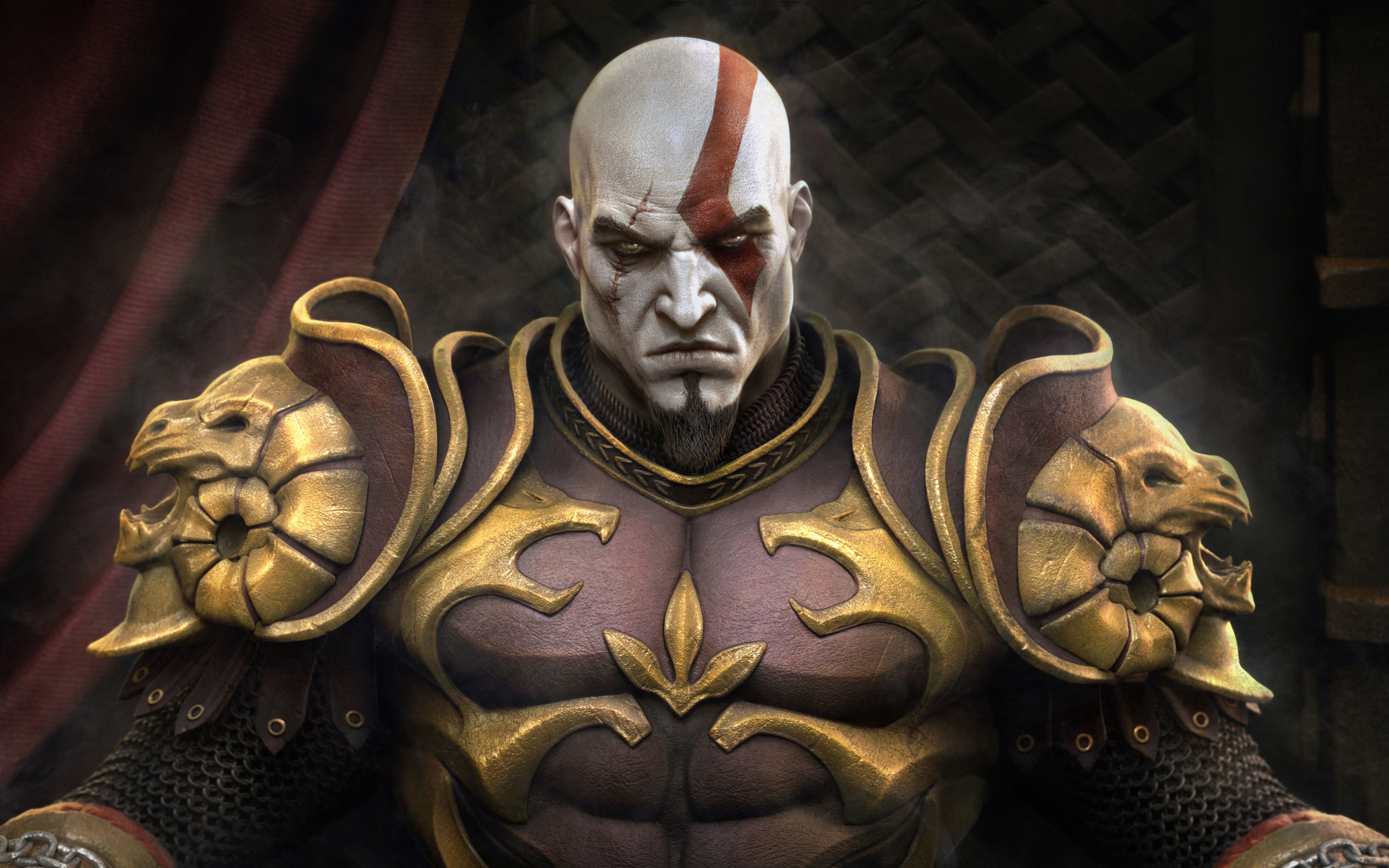Download 3840x2400 Wallpaper Kratos Throne God Of War Video