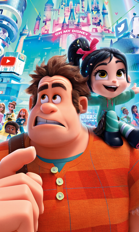 Download wallpaper 480x800 ralph breaks the internet, wreck it ralph 2 ...