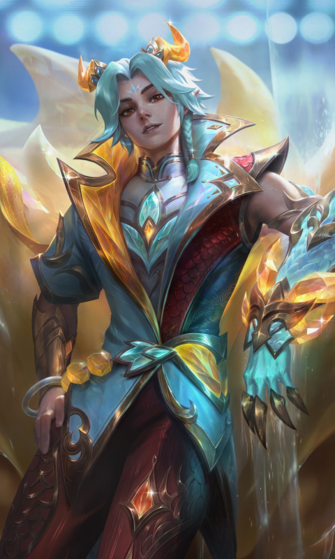 Riot game, League of Legends, heavenscale character, 2024, 480x800 wallpaper