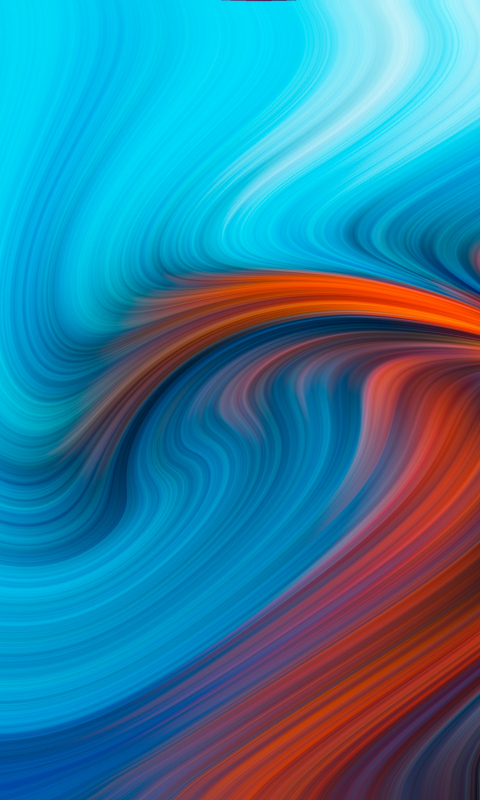 Blue orange swirl, pattern, abstraction, 480x800 wallpaper