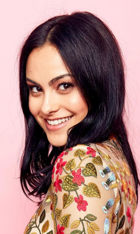 Download wallpaper 480x800 camila mendes, pretty smile, nokia x, x2, xl ...