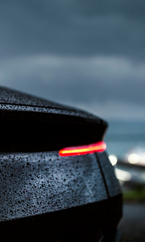 Aston Martin DB11, drops, rain, rear, taillight, 480x800 wallpaper