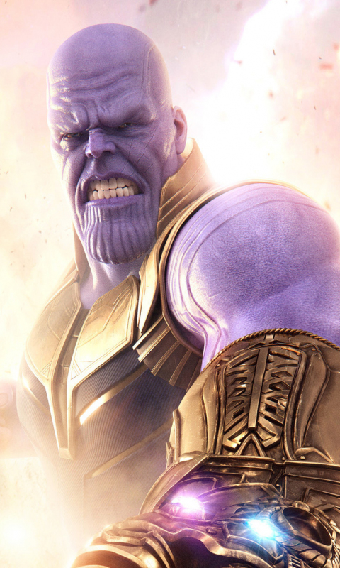 Download wallpaper 480x800 thanos, villain, imax poster, avengers ...