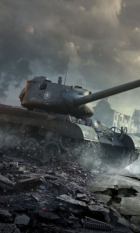 Download wallpaper 480x800 tanks, world of tanks, dark, game, nokia x ...