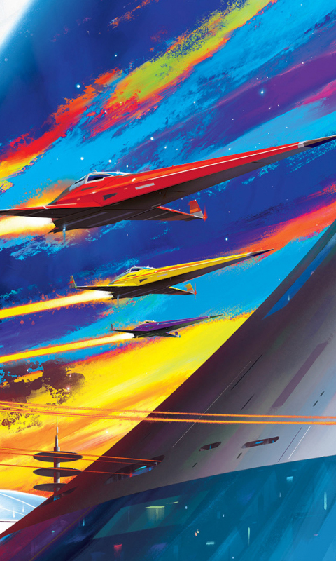 Download wallpaper 480x800 futuristic, aircrafts, artwork, nokia x, x2 ...