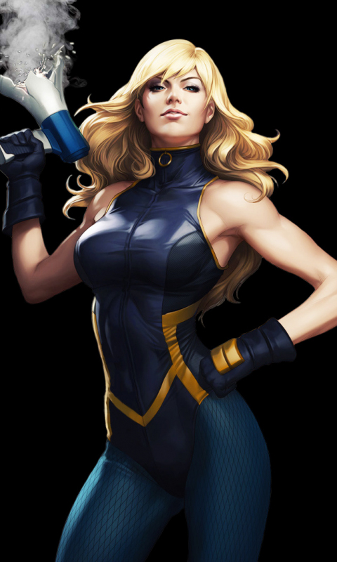 Download 480x800 wallpaper black canary, superhero, art