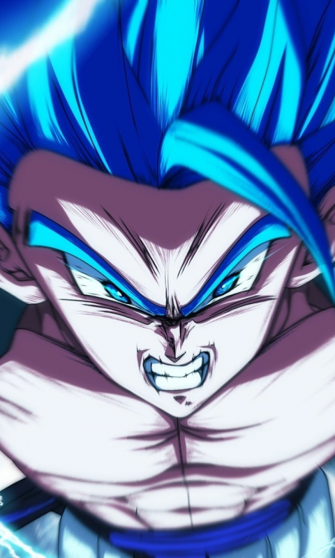 Download Wallpaper 480x800 Angry, Anime Boy, Gogeta, Nokia X, X2, Xl 