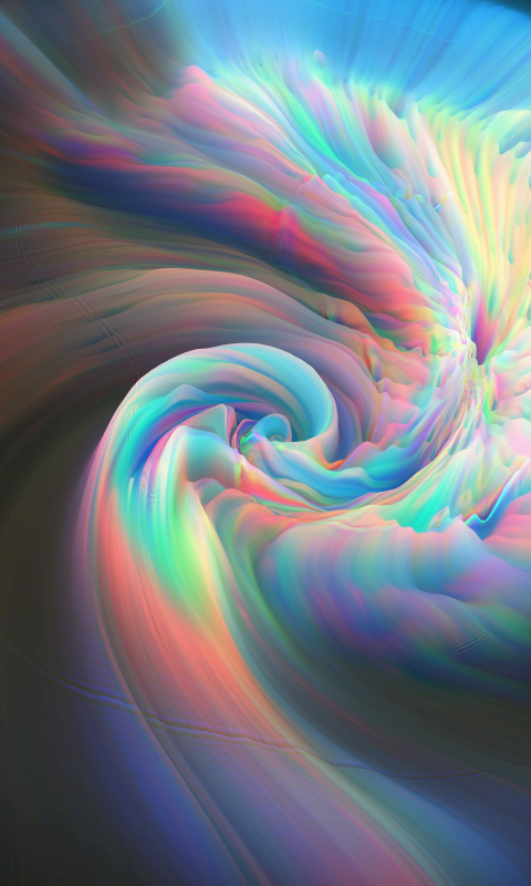 Glitch art, colorful swirl, abstraction, 480x800 wallpaper