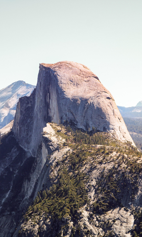 Half Dome, Yosemite valley, national park, nature, 480x800 wallpaper