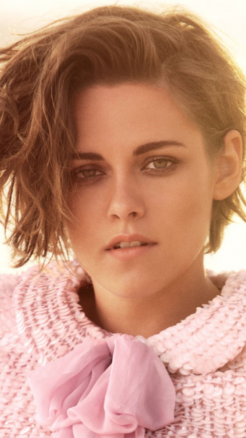 Download 480x854 wallpaper kristen stewart, short hair, beautiful ...