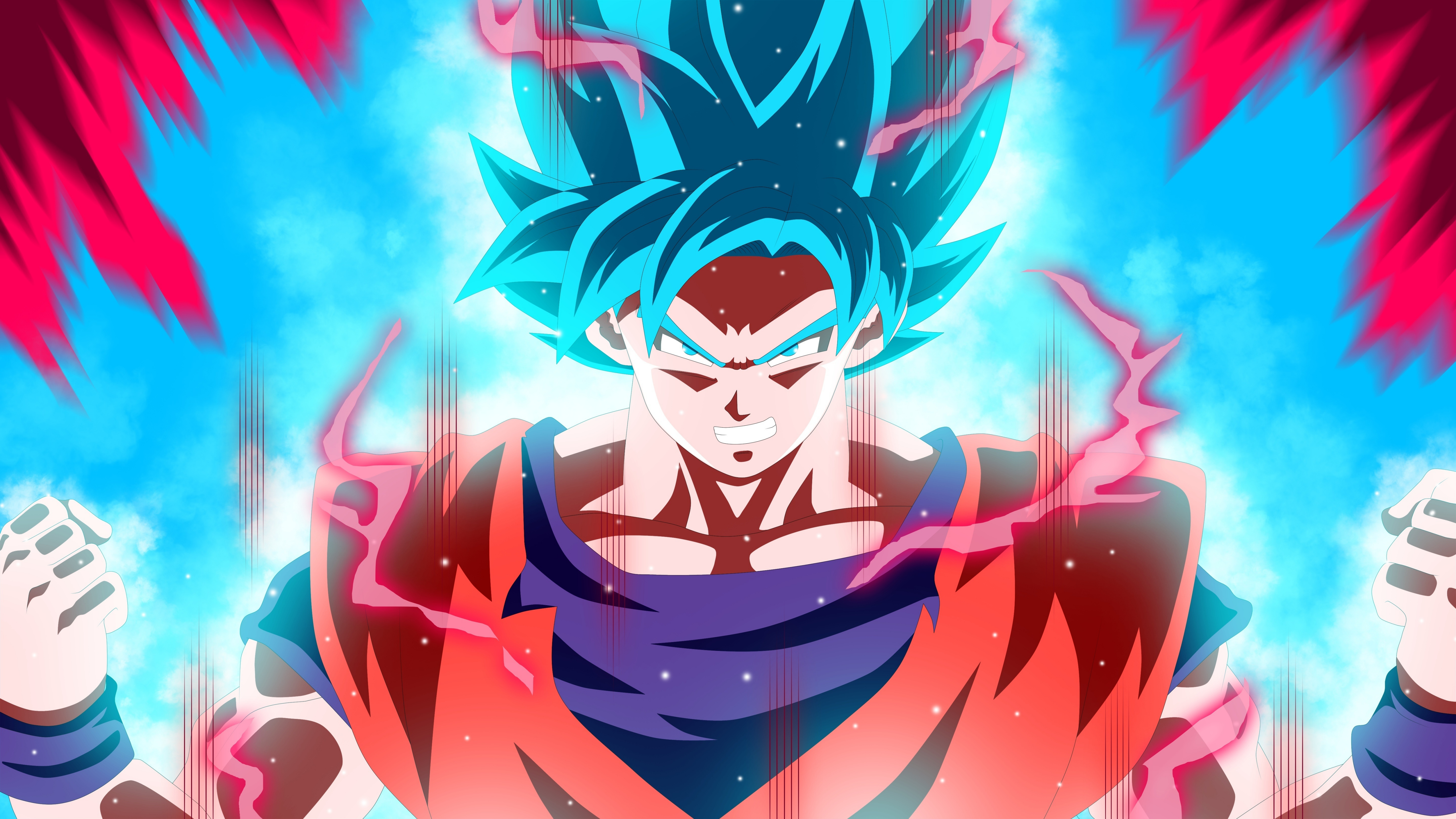 Download 5120x2880 Wallpaper Son Goku Full Energy Anime 5k