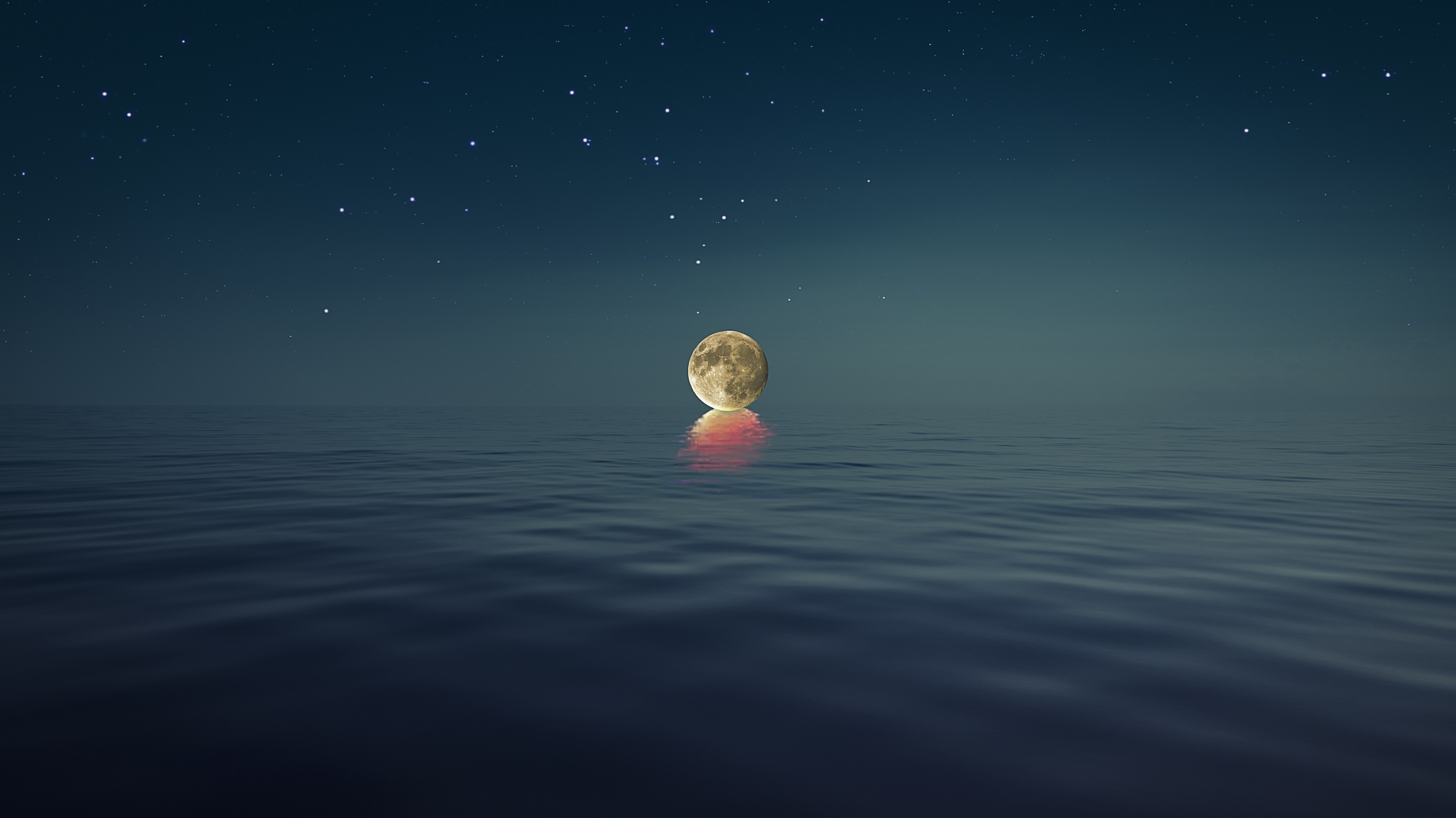 Ocean and full moon ambience by visualdon