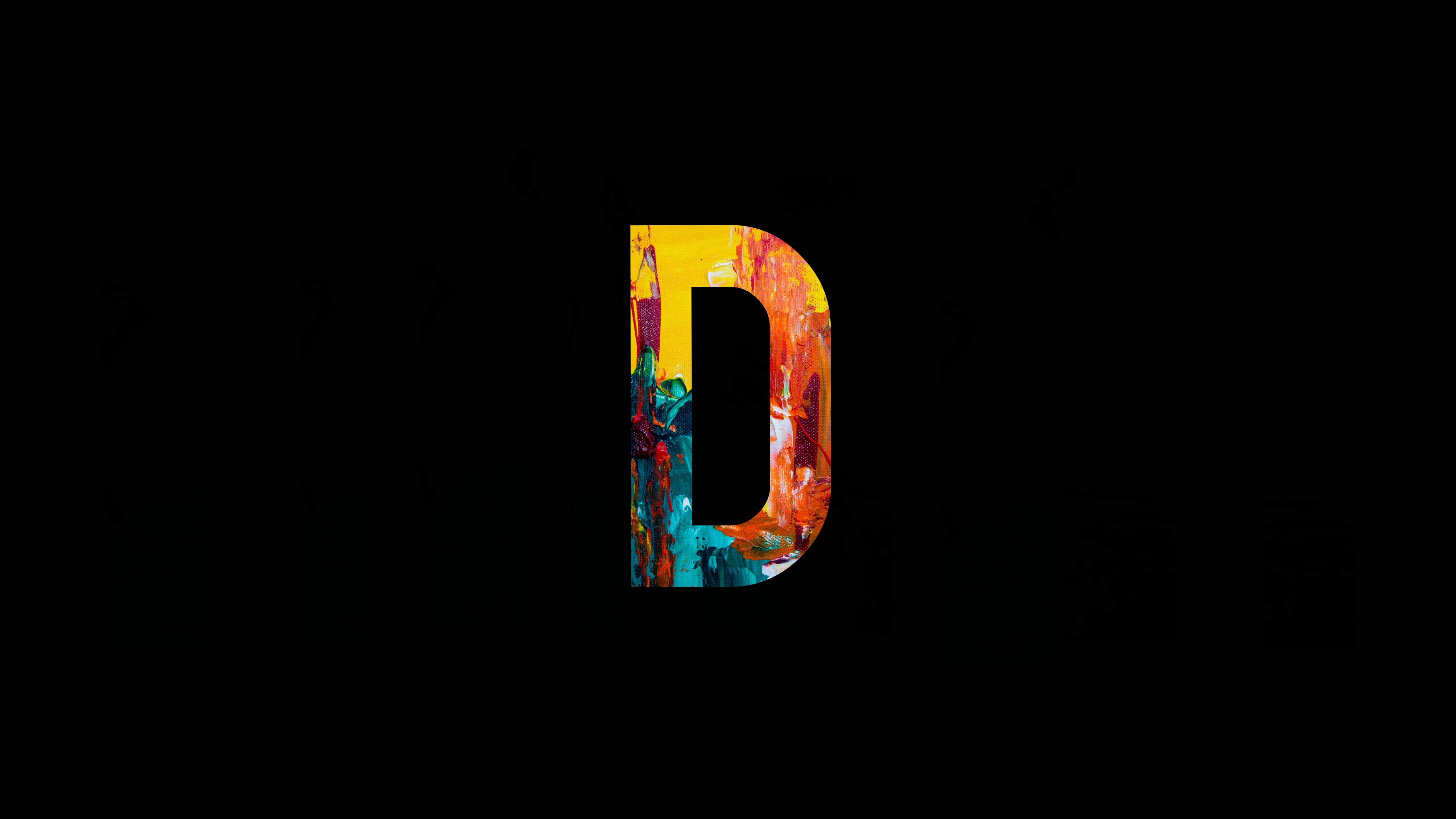 Download wallpaper 5120x2880 d alphabet, colorful, amoled, art 5k ...