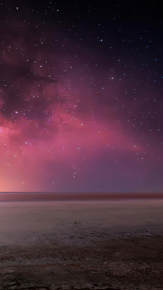 Download wallpaper 540x960 night, starry sky, landscape, fantasy, art ...